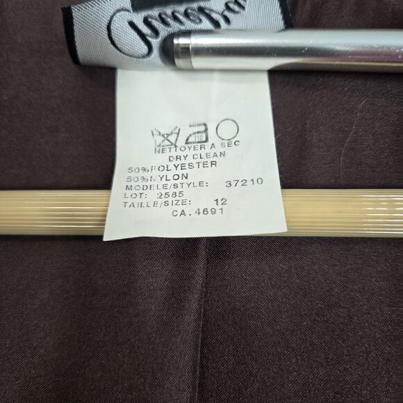 VTG Nueva Satin Top Jkt Sz 12 Brown Embroidered Sequins Art To Wear Formal - Picture 10 of 14